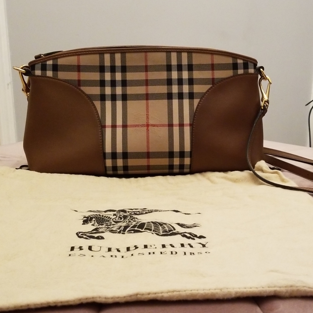 Burberry Brown Check Crossbody Bag
